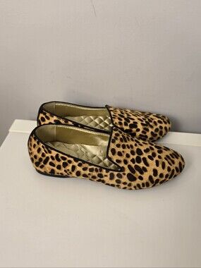 Birdies The Starling Leopard Print Haircalf Loafer Size 7